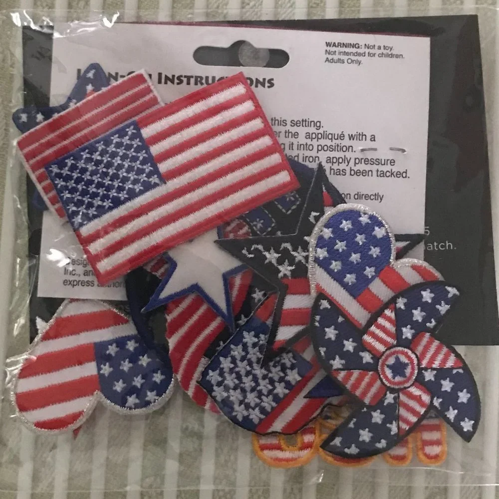 Iron-On Appliques Patriotic